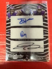 2023 Leaf Tri-Graphics Jordan Addison/Hall/McBride Vikings RC Auto # 1/4