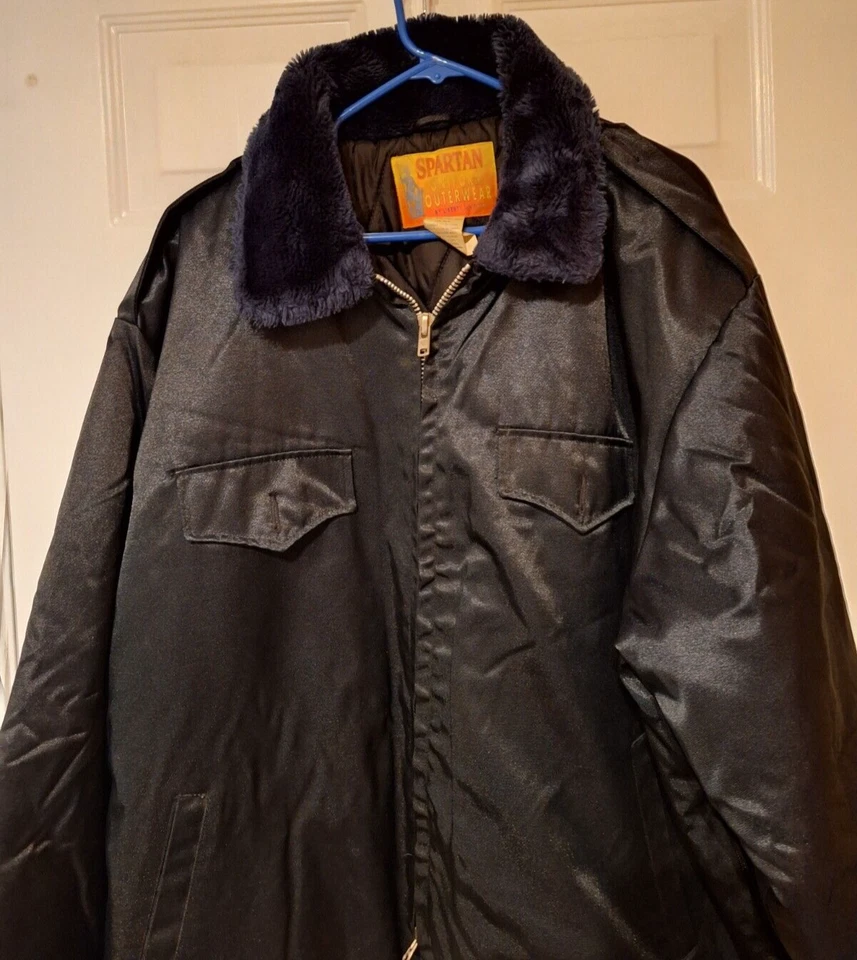 Spartan Uniform Outerwear by Liberty Uniform Coat 2XL Blue Zippered Sides Weapon - Image 3 of 4