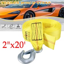 Heavy Duty Car Boat Trailer Replacement Winch Strap 10000lb 2x20 With Hook
