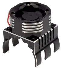 PowerHobby 1/8 Aluminum HS Cooling Fan w LED Light Black Traxxas E-Revo