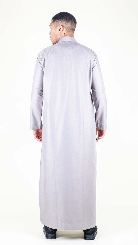 Thobe Jubba Uomo Bianco In Cotone, Caftano Islamico Saudita, Ramadan Eid, Infinity UK