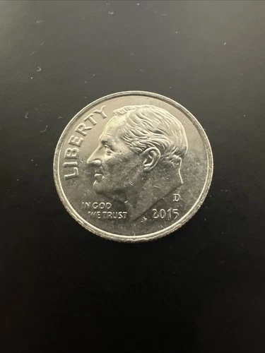 2015 D Roosevelt Dime Circulated, AU+