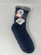 The Original Muk Luks Navy Socks with Jojoba Oil Women's Size L/XL 8.5-11