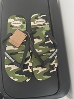 Havaianas UK Mens 9/10 Flip Flops Black And Camo BNWT