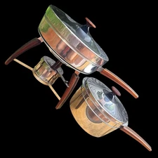 VTG MCM VOLLRATH GOURMET SET CIRCA 21, 6-PIECE Danish Table Service FONDUE Xmas