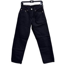 Levis 90s 550 Relaxed Tapered Jeans Black Cotton Heavy Denim 29x30 Fits 28x28