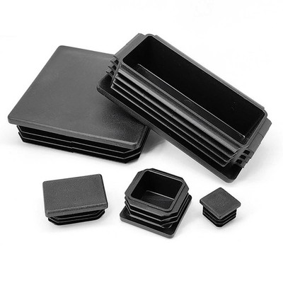 Plastic Black Blanking End Cap Caps Tube Pipe Inserts Plug Bung Square/Rectangle