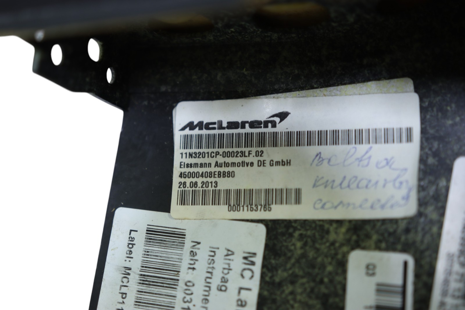 McLaren MP4-12C Front Black Leather Dash Panel 2012 2013 2014 OEM