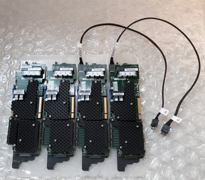 Lot of 4 Cisco UCSC-SAS-M5HD UCS 12Gbps SAS HBA Controllers w/ 2x Cables
