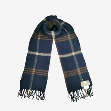 Vintage Aquascutum Scarf Windowpane Plaid Winter Warmer Cashmere Neck Scarves