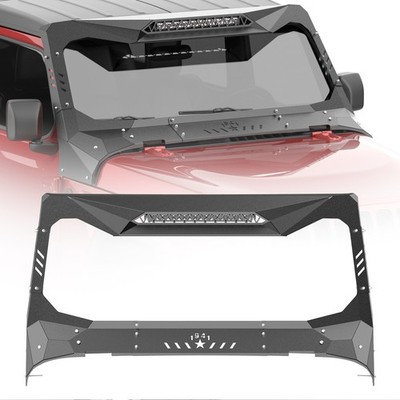 Windshield Frame Visor Cowl Armor For Jeep Wrangler JL Gladiator JT 2018-2025