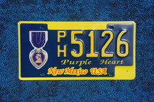 New Mexico PURPLE HEART License Plate
