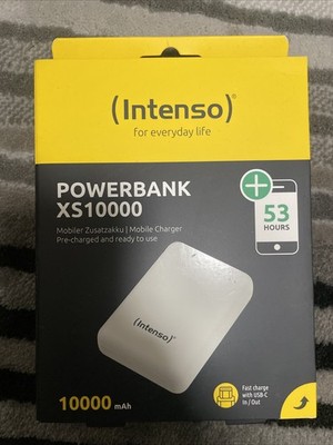 Intenso Powerbank, mobile Ladestation XS 10000 mAh, Typ A / C USB OUT, weiß