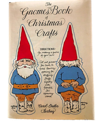 The Gnomes Book of Christmas Crafts 1980 Poortvliet Cloth Dust Jacket & Pullouts