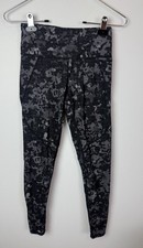 SWEATY BETTY The Power LEGGING 7/8 Length Black Gray Camo Women's Sz XXS
