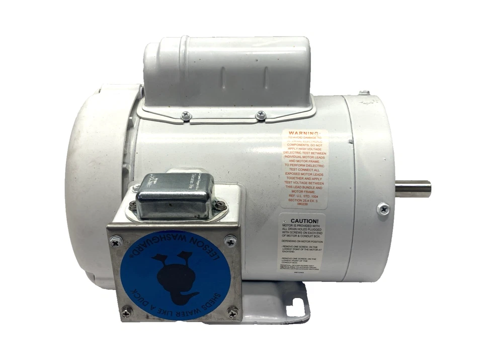 Leeson 113583.00 Washguard Motor 1HP 1PH 115/230V 3450 RPM 5/8" Shaft C6C34WK6M - Image 4 of 4