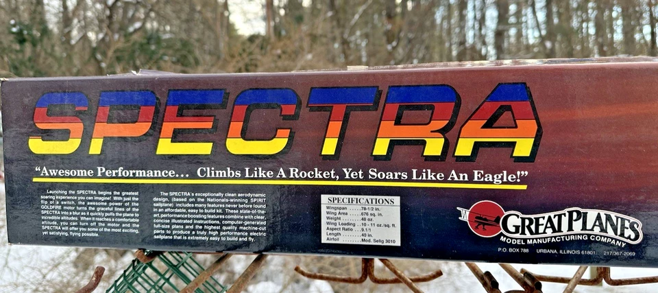 Kit de velero vintage Great Planes Spectra RC - 78,5" envergadura con motor 550 Foto 2 de 4