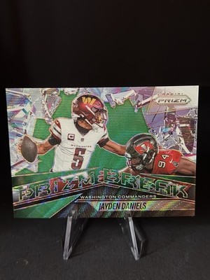 2025 Panini Prizm - Prizm Break Jayden Daniels #2 Green Wave Prizm