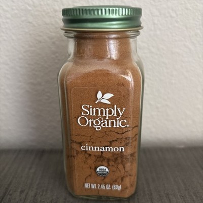 Simply Organic Organic Ground Cinnamon, GMO Free 2.45 oz Best By April 2028