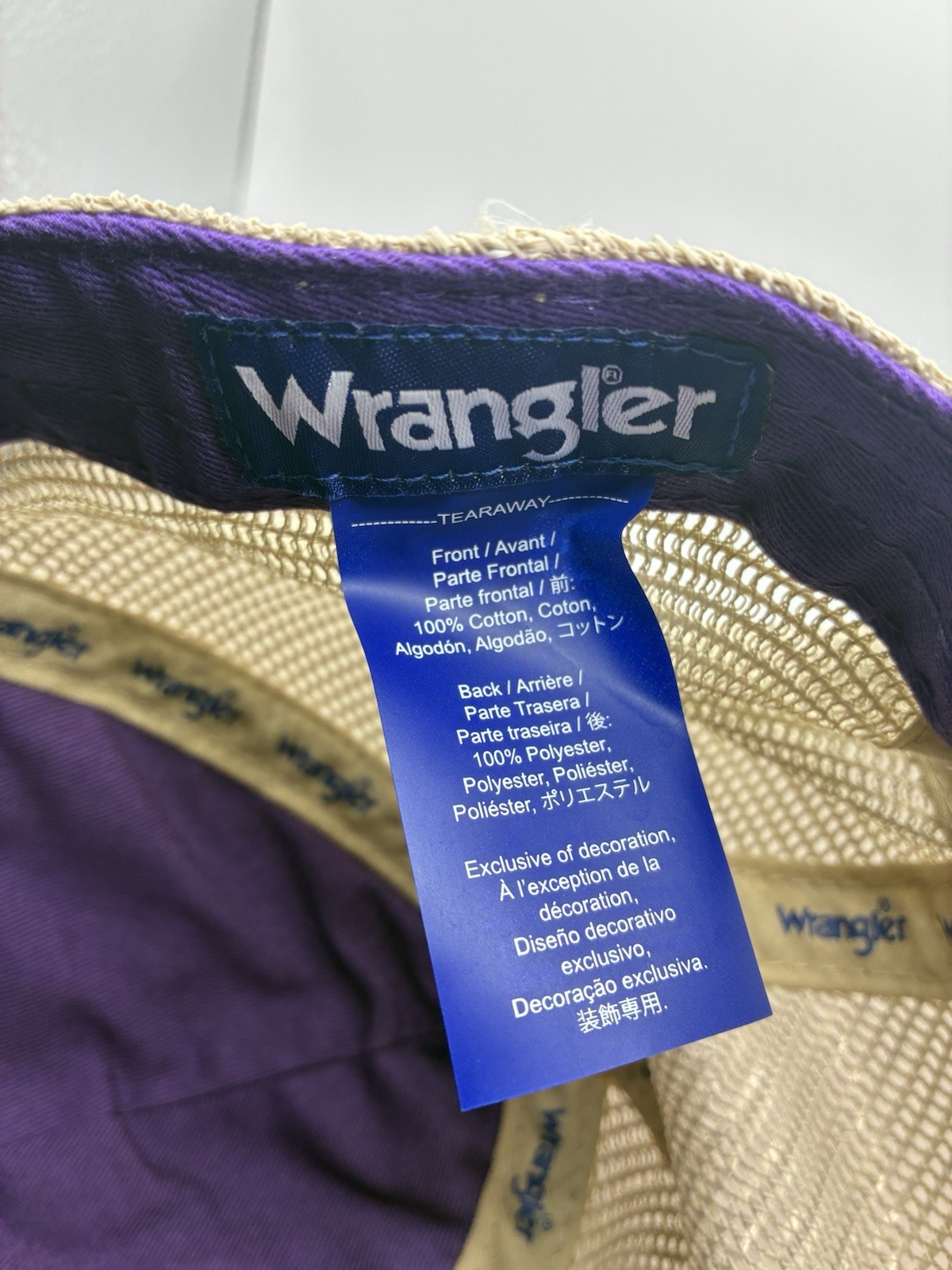 Wrangler Texas Patch Snapback Hat Distressed Purp… - image 5