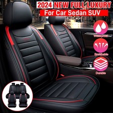5-seats Universal Full Seat Cover Set Pu Leather Waterproof For Toyota Suv Sedan