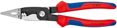 Knipex 8'' Electrical Installation Pliers Comfort Grip Long Nose Cut Strip 13828