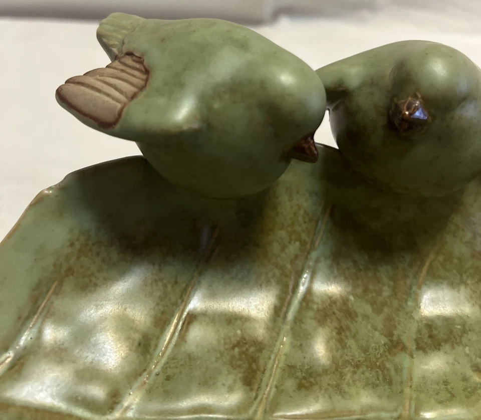 Birds On a Leaf Decorative Tray Centerpiece Shabby Chic/Farmhouse - Image 3 of 4