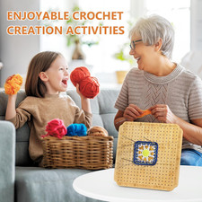 Crochet Blocking Board Wooden Granny Square for Crochet Projects Square Board...