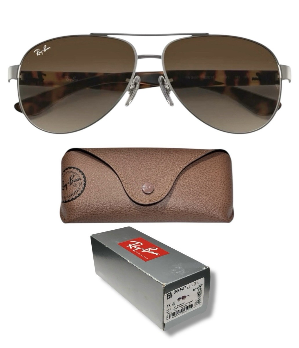 Ray Ban RB3457 029/13 Gunmetal Matte Brown Gradient Sunglasses 59