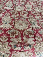Vintage Ralph Lauren 'Jardiniere' Full Queen Red Sateen Comforter Made In Italy