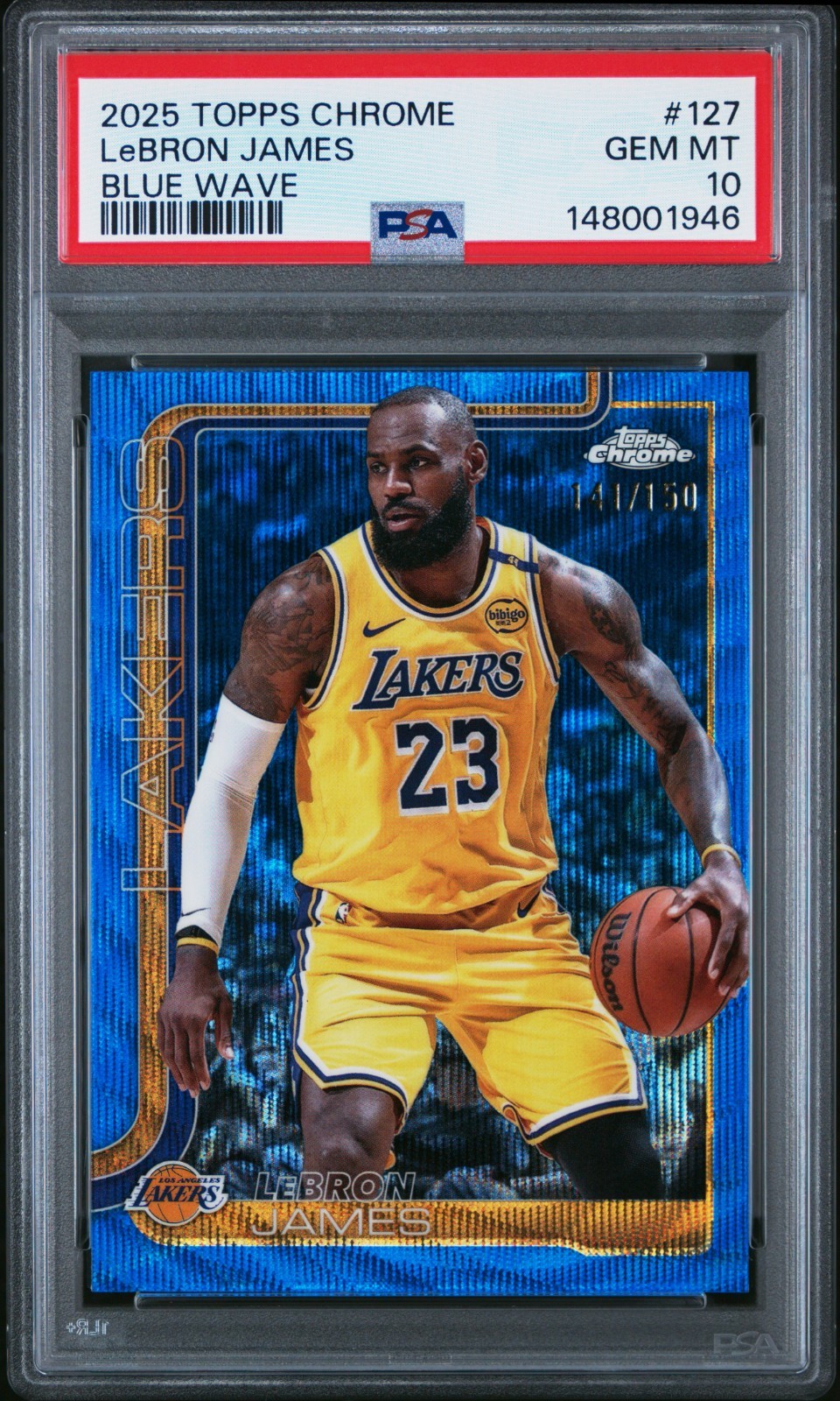 2025-26 Topps Chrome - LeBron James #127 Blue Wave Refractor /150