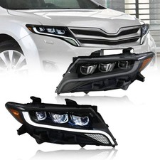Triple Beam LED Headlight For Toyota Venza 2009-2016 Headlamp Start Up Animation