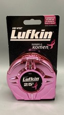 Lufkin K625 25ft Susan G Komen Pink Chrome Tape Measure — Limited Edition