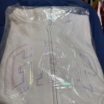 Gap Zip Up Hoodie White Kids Size Extra Small Girls