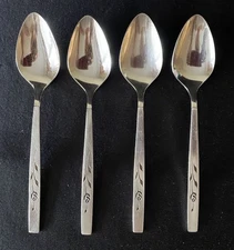 Vintage Oneidacraft Capistrano Stainless Steel Teaspoons-Set Of 4