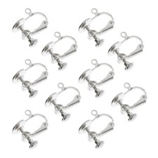 10 Pcs Clip on Earring Parts Clip-on Findings Pad Base Attachments for Earrings