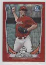 2014 Bowman Draft Chrome Red Wave Refractor 8/25 Wyatt Strahan #CDP97 0af