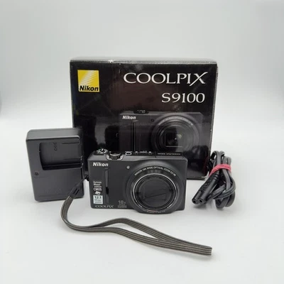 Nikon Coolpix S9100 Schwarz OVP - Kompakte Digitalkamera Reisekamera - Getestet - Bild 1 von 4