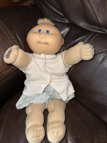 Cabbage Patch Kids 1985 Preemie Lemon Tuft Blue  Eyes Needs TLC
