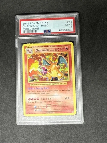 2016 POKEMON XY EVOLUTIONS #11 CHARIZARD-HOLO PSA 9