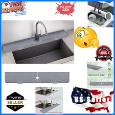 33inch Kitchen Sink Splash Guard Mat,Silicone Material Protects Faucet Handle...