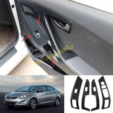 Panel de interruptor de bloqueo de elevación de ventana de fibra de carbono para Hyundai Elantra 11-2016