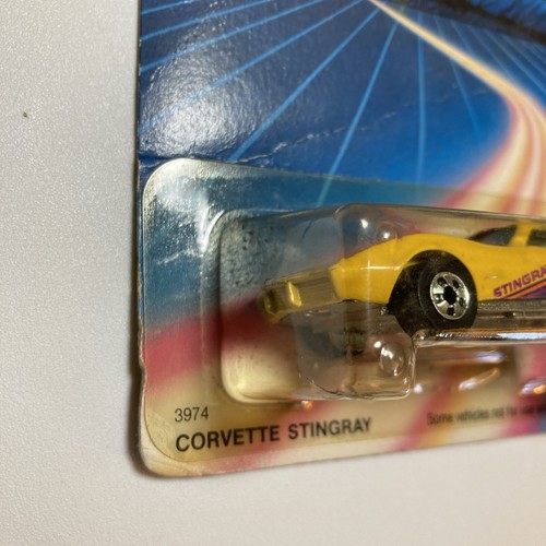 Tarjeta de transición Hot Wheels 1988 Corvette Stingray #3974 variación de rayas - Imagen 2 de 13