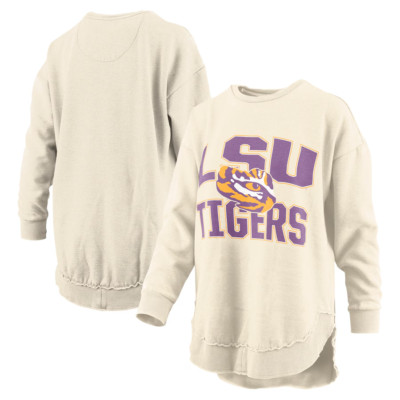 Pressbox Women's LSU Tigers Poncho Fleece Crew Sweatshirt - XL (A044)