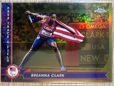 2024 TOPPS CHROME US OLYMPIC HOPEFULS BREANNA CLARK GOLD REFRACTOR #33/50 #102
