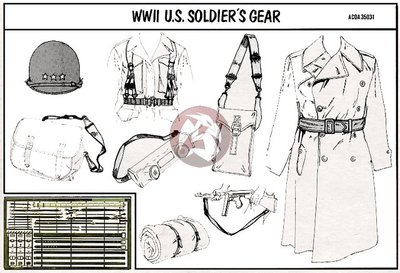 Verlinden 1/35 US Soldier's Gear WWII (Belts, Straps, etc.) [PE Figure Acc.] 56