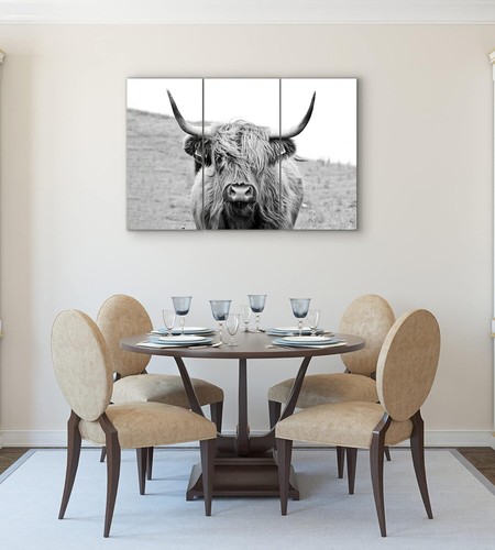 Versatile Highland Cow Wall Art for Kitchen, Office & Living Room Decor - Picture 10 of 11
