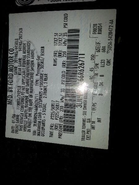 Transmisión automática 3,0 L 6 velocidades compatible con 06 FUSION 1794657 Foto 3 de 4