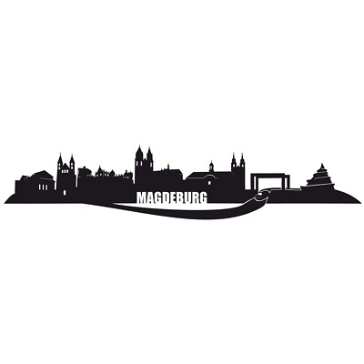 Wandtattoo Magdeburg Skyline. Magdeburg eine der ältesten Städte Deutschlands.