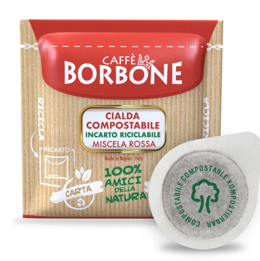 600 Cialde Caffè Borbone Miscela ROSSA Ese 44 mm. Filtrocarta ROSSO Originali
